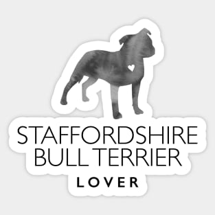 Staffordshire Bull Terrier Lover Gift - Ink Effect Silhouette Sticker